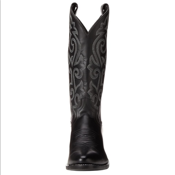 Justin Black Leather Boots - Picture 8 of 9